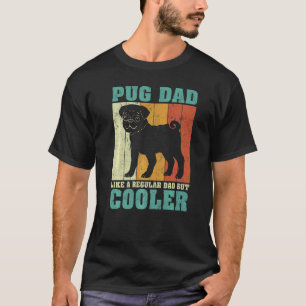 Mannen Retro Pug pap als een gewone pap. T-shirt