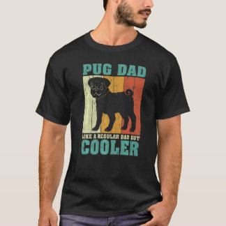 Mannen  Retro Pug pap als een gewone pap. T-shirt