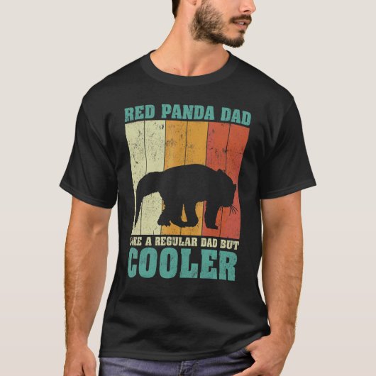 Mannen Retro Red Panda vader als een gewone Da T-shirt (Voorkant)