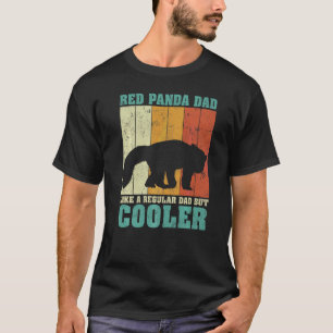 Mannen Retro Red Panda vader als een gewone Da T-shirt