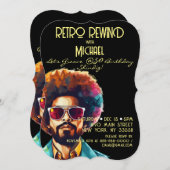 Mannen Retro Rewind 50ste Verjaardagsfeestje Party Kaart (Voorkant / Achterkant)
