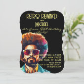 Mannen Retro Rewind 50ste Verjaardagsfeestje Party Kaart (Staand voorkant)