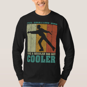 Mannen retro schaatsen vader als een gewone t-shirt