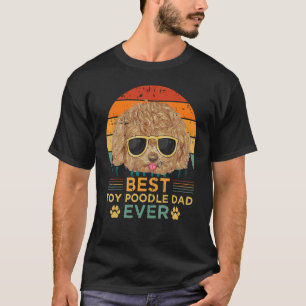 Mannen Retro Stijl Beste Toy Poodle Vader Ooit Vad T-shirt