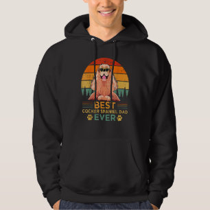 Mannen Retro Style Best Cocker Spaniel Pap Ooit Fa Hoodie