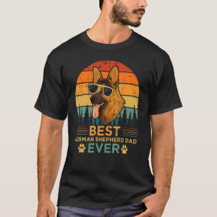 Mannen Retro Style Best German Shepherd Pap Ever F T-shirt