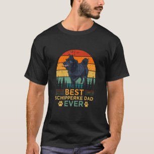 Mannen Retro Style Best Schipperke Pap Ever Vader T-shirt