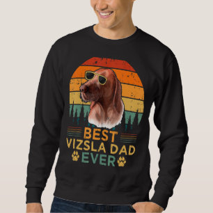 Mannen Retro Style Best Vizsla Dad Oover Vaderdag Trui