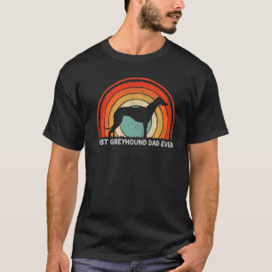 Mannen Retro Style Beste Greyhound Papa ooit F T-shirt