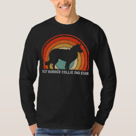 Mannen Retro Style Beste rand Collie Pa T-shirt