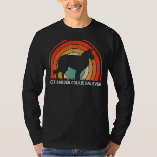 Mannen Retro Style Beste rand Collie Pap evv T-shirt