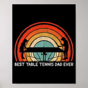 Mannen Retro Style Beste Tennis Pap Eve Poster