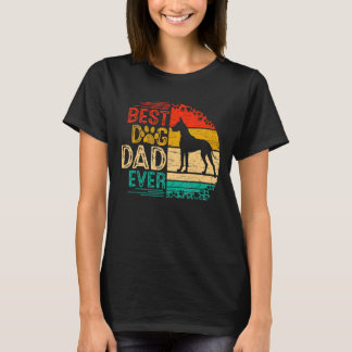 Mannen Retro Sunset Best Dane Dog Pap Oog T-shirt
