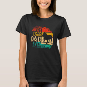 Mannen Retro Sunset Best English Bulldog Dog T-shirt