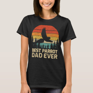 Mannen retro Vintage beste papegaai papa ooit vade T-shirt