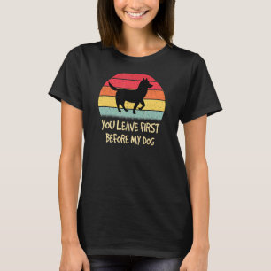 Mannen Retro Vintage Hond Silhouet Corgie Gales T-shirt