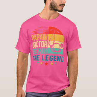 Mannen retro Vintage Papaw Doctor Het Man De Legen T-shirt