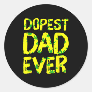 Mannen Retro Vintage St Papa Ooit Grappige Vaderda Ronde Sticker