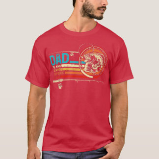 Mannen   Retro Vist pap vaderdag T-shirt