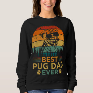 Mannen  Retrostijl Best Pug Pap Ooster Vader Trui