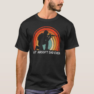Mannen Retrostijl  Beste Airsoft Papa ooit Vet T-shirt