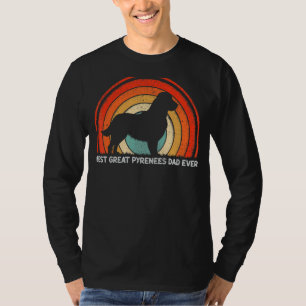 Mannen Retrostijl Beste Grote Pyreneeën Papa E T-shirt