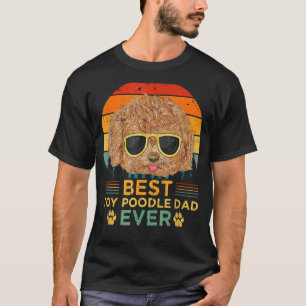 Mannen Retrostijl Beste Speelgoed Poodle Papa Oog T-shirt