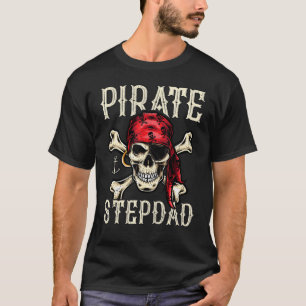 Mannen Retrostijl Skeleton Pirate Stepdad Fat T-shirt
