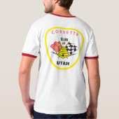 Mannen Ringer T-shirt - ALLEEN TERUG LOGO (Achterkant)