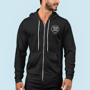 Mannen Rits Jogger Jas met Logo Geen Minimum Hoodie