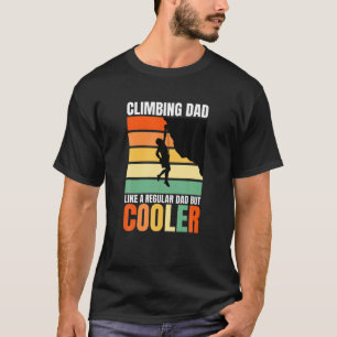 Mannen Rock beklimt pap bergbeklimmer Hiker Fathe T-shirt