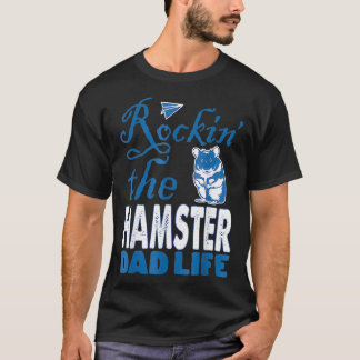 Mannen Rockin De Hamster Papa Leven Vaders Dag T-shirt