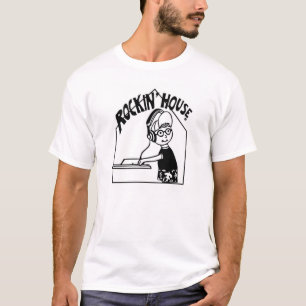 Mannen Rockin' White T T-shirt