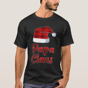 Mannen rode papa claus buffalo kerstmis F T-shirt