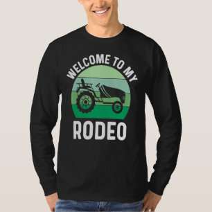 Mannen Rodeo Pap Lawn Mowing Landscaping Yard Work T-shirt