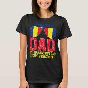 Mannen Roemeense papa Roemenië Vlaggenzonnebril T-shirt