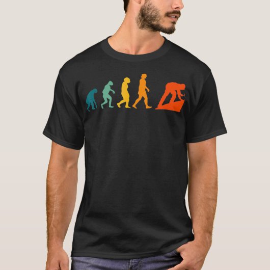 Mannen Roofer Evolution Retro House bouwt  T-shirt (Voorkant)