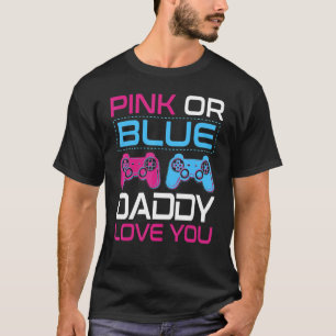 Mannen roze of blauw geslacht onthullen videogame t-shirt