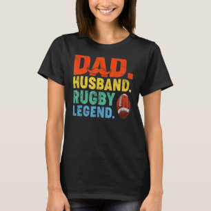 Mannen Rugby Pap Husband Legend Rugby T-shirt