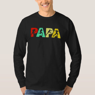 Mannen rugby vader retro papa rugby vaders t-shirt