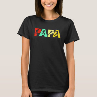 Mannen rugby vader retro papa rugby vaders t-shirt