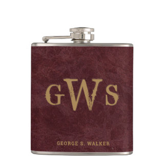 Mannen Rustisch Western monogram Faux Leather Red Heupfles