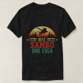 Mannen Sambo judo Wrestling Martial arts Retro sun T-shirt (Design voorkant)