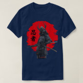 Mannen Samurai Warrior met zwaard, Japans Samurai T-shirt (Design voorkant)
