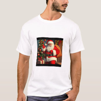 "Mannen Santa Happy Christmas T-Shirt - Feestelijk
