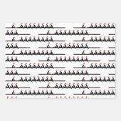 Mannen Santa Hat Roeiers Crew Team #4 Inpakpapier Vel (Voorkant)