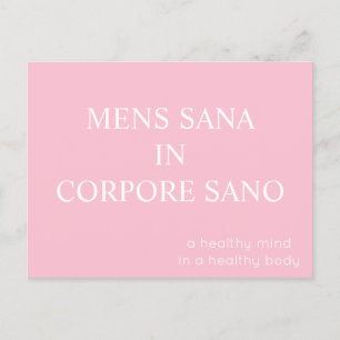 Mannen Santer in Corpore Sano Briefkaart - Roze