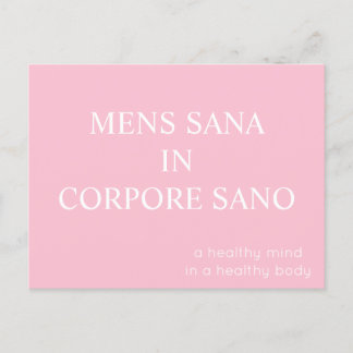 Mannen Santer in Corpore Sano Briefkaart - Roze