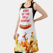 Mannen SaUSE White King of the Grill Chef BBQ Schort (Insitu)