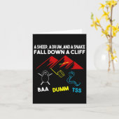 Mannen schapendrumslang Herfst naar beneden Corny  Kaart (Gele Bloem)